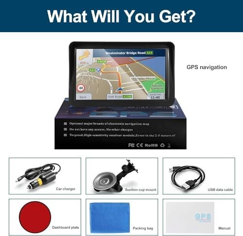 GPS Navigation for Car Truck RV, GPS Navigator with 9 inch, 2024 Maps (Free Lifetime Updates), Truck GPS Commercial Drivers, Semi Trucker GPS Navigation System, Custom Truck Routing - Image 7