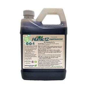 [N-Ext] Humic12 - 12% Humic Acid for Lawns Bio-Stimulant Liquid Fertilizer - 1 Quart (32 oz) = covers up to 5,325 sq ft - Increased Root Growth, Chlorophyl Content, Nutrient Uptake, Soil Structure, Water Retention, Plant Quality, and Mineral Chelation.