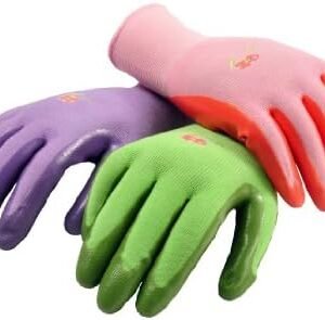 G & F Products 3 or 6 Pair Women Gardening Gloves with Micro-Foam Coating - Garden Gloves Texture Grip