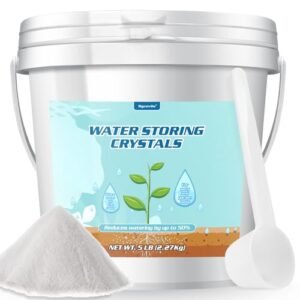 5LB Water Storing Crystals for Plants with Spoon, Water Gel Solves Plant Over-Watering and Drought Problems, Keeps The Soil Moist, Small Water Storing Polymer Crystals for Plants Powder - by Oycevila