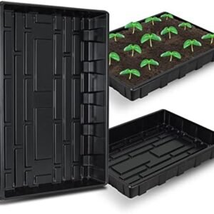 Gardzen 10-Pack Plant Growing Trays, Plastic Trays for Plants, Seedling Tray No Holes 17.3" x 13" x 2.3"