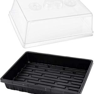 [Thick Plastic] 3-Set Strong Seed Starter Trays with 5" Humidity Domes for Seed Starting, Germination, Seedling Propagation & Plant Growing, Holds 144 Cells in Total