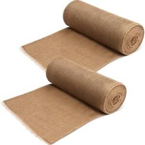 Riakrum 2PCS Erosion Control Blanket Burlap Netting Mesh Burlap Erosion Control Liner Erosion Control Blanket Burlap Loose Weave Planter Liner Roll for Raised Bed Soil Saver (48 Inch x 120ft in Total)