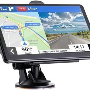 GPS Navigation for Car Truck Drivers GPS Navigator with 7 inch, 2024 Americas Maps (Free Lifetime Updates), with Voice Guidance and Speed Camera Warning Truck GPS ， Semi Trucker GPS Navigation System