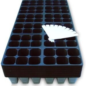 1440 Cells Seedling Starter Trays for Seed Germination +10 Plant Labels (240, 6-Cell Trays)