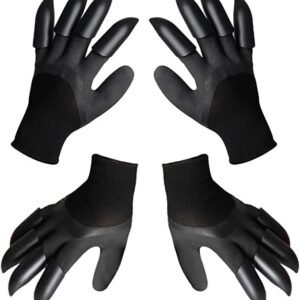2 Pairs Garden Gloves Waterproof Breathable Work Gloves, Gardening Gloves With Claws For Digging And Planting