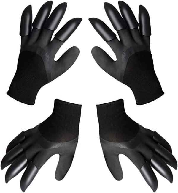2 Pairs Garden Gloves Waterproof Breathable Work Gloves, Gardening Gloves With Claws For Digging And Planting