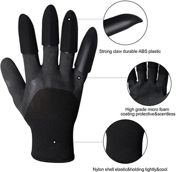 2 Pairs Garden Gloves Waterproof Breathable Work Gloves, Gardening Gloves With Claws For Digging And Planting - Image 3