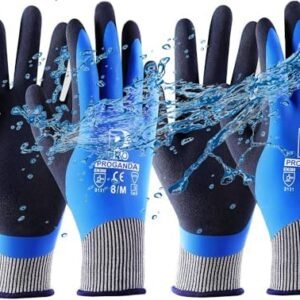 Waterproof Gardening Gloves Superior Grip Coating Durable for Garden Cold Weather Car Cleaning Fishing Multipurpose