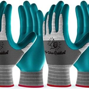 Gardening Gloves - Gardening Gloves for Men and Women 6 Pairs, Breathable Rubber Garden Gloves