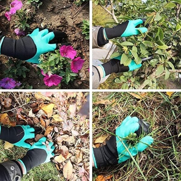 2 Pairs Garden Gloves Waterproof Breathable Work Gloves, Gardening Gloves With Claws For Digging And Planting - Image 8