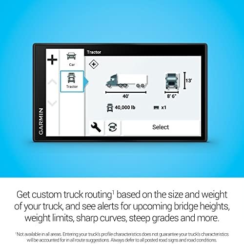 Garmin dēzl™ OTR610, Large, Easy-to-Read 6” GPS Truck Navigator, Custom Truck Routing, High-Resolution Birdseye Satellite Imagery, Directory of Truck & Trailer Services (Renewed) - Image 4