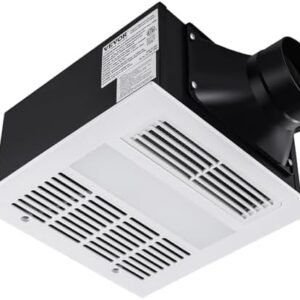 Bathroom Exhaust Fan, 1500W Heating, 110 CFM High-Efficiency Ventilation, 1.5sones Low Noise Operation, Remote Control, Energy-Saving Bathroom Ceiling Fan, Attic Access Needed