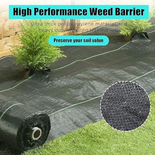 6ft X 300ft Weed Barrier Landscape Fabric Heavy Duty, Towallmark Premium 3.2oz Ground Cover Weed Block Gardening Mat, Easy Setup & Superior Weed Control, Perfect for Erosion Control, Weed Barrier - Image 4