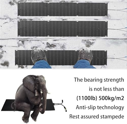 Snow Melting Mat,Residential Snow-Melting Stair Mat,Heated Snow Melting Outdoor Mats,Ice & Snow Melting Mats,Non-Slip Walkway Heated Outdoor Mat,Winter Outdoor Stairs, Steps,Doorways - Image 5
