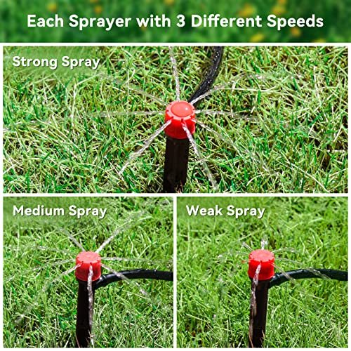 Drip Irrigation Kit, 200FT/60M Garden Irrigation System, Automatic Irrigation System with Drip Irrigation Emitters Sprinkler Nozzle for Greenhouse, Patio and Lawn - Image 3