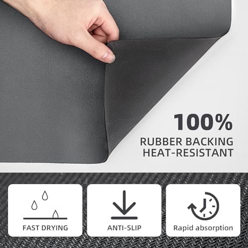 SXhyf Coffee Mat - Kitchen Super Absorbent Draining Mat, Dish Drying Mat for Kitchen Counter, Dish Drying Pad, Drying Matt Kitchen Counter, Dish Drying Mat Drainer Mat - Image 4