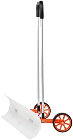 Snow Pusher Shovel with Wheels for Driveway, 37 inch Bi-Directional Heavy Duty Plastic Snow Pusher on Wheels, Wheeled Rolling Snow Shovels for Snow Removal - Image 10