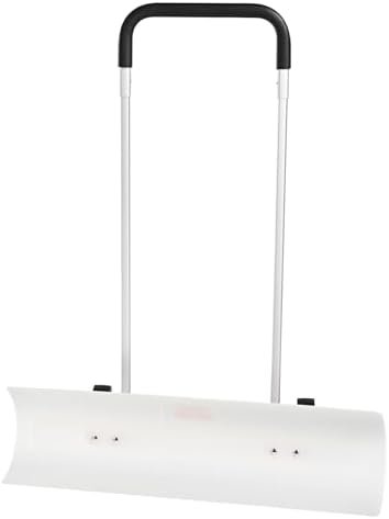 Snow Pusher Shovel with Wheels for Driveway, 37 inch Bi-Directional Heavy Duty Plastic Snow Pusher on Wheels, Wheeled Rolling Snow Shovels for Snow Removal - Image 11