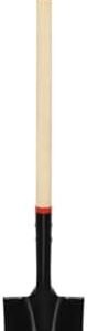 Spade Shovel for Digging, Heavy Duty Spade Shovel with Wooden D-Handle, Square Flat Shovel for Gardening and Edging, 45 Inches