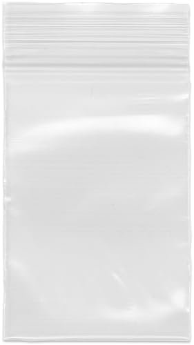 Plymor Heavy Duty Plastic Reclosable Zipper Bags, 4 Mil, 2.5" x 3.5" (Pack of 200)