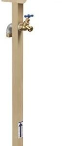 Liberty Garden Products 693 Free Standing Garden Hose Stand With Brass Faucet, Holds 150-Feet of 5/8-Inch Hose - Tan