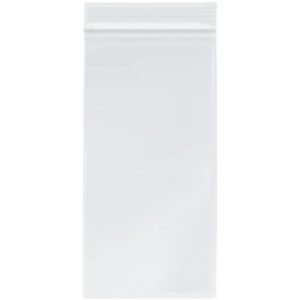 Plymor Heavy Duty Plastic Reclosable Zipper Bags, 4 Mil, 4" x 8" (Pack of 200)