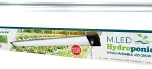 Miracle LED Hydroponics 4-Foot Hangable LED Commercial Grow Light with Pull Cord and Hanging Chains, Full Spectrum, 1 Count (Pack of 1)