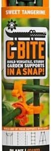 5-Foot Plant Support Kit | All You Need to Build A Cage, Trellis, Fence, Or Any Combination of Shapes | Great for Tomatoes, Cucumbers, and More (Tangerine Orange)