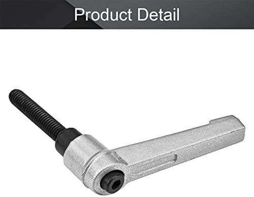 MroMax 3Pcs M6 x 30mm Clamping Lever Handle Aluminum Alloy Male Thread Adjustable Handle Lathe Machine Knob for Machinery, Woodworking and Industry Equipment Silver Tone - Image 3