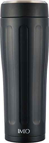 Wahei Freiz IM-0005 Water Bottle, Office, Portable, Portable Tumbler, Imio, 16.2 fl oz (480 ml), Black, Vacuum Insulated Construction, Heat and Cold Retention, Black