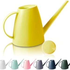 Watering Can for Indoor Outdoor Plants, Modern Small Watering Cans with Removable Nozzle, Long Spout Watering Can for Indoor Bonsai Plants Garden Flowers 1/2 Gallon 1.8L 60OZ