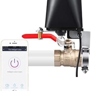 Zigbee Water Valve, Tuya Smart Water Valve Shutoff, Automatic Ball Valve Watering Timer, Sprinkler Controller, Compatible with Alexa and Google Assistant and App iOS/Android, Wireless Remote Control