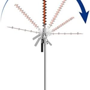 SUNSEEKER 16" Hedge Trimmer Attachment Universal, Dual Action Articulating,Heavy Duty Steel Material, 12 Angle Positon, Gas Powered, Grey/Black