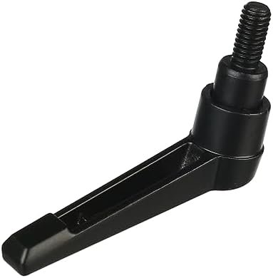 Push Button Locking Handle M6x12mm Male Thread Aluminum Alloy Adjustable Clamping Lever Handle with Male Threaded Stud for Machinery Welding Printing Equipment Black Tone - Image 6