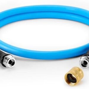 Short Garden Hose 5/8 in x 6 ft with Female Adapter, No Kink, 2 in 1 Dual Use Heavy Duty Leader Hose, Flexible Garden Hose with Male to Male Fittings PVC Durable Garden Pipe