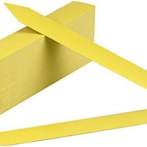 100PCS 1"x6" Yellow Plastic Plant Garden Labels Large Nursery Garden Tags