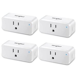 Sengled Smart Plug, S1 Auto Pairing with Alexa Devices, Energy Monitoring, Smart Outlet Remote Control, 15A Smart Socket, 1800W, Timer & Schedule, Bluetooth Mesh Smart Home, No Hub Required, 4-Pack