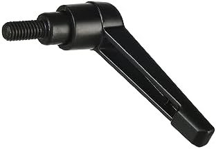 Push Button Locking Handle M6x12mm Male Thread Aluminum Alloy Adjustable Clamping Lever Handle with Male Threaded Stud for Machinery Welding Printing Equipment Black Tone - Image 7