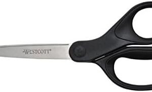 Westcott 16451 8-Inch KleenEarth Recycled Scissors for Office and Home, Black