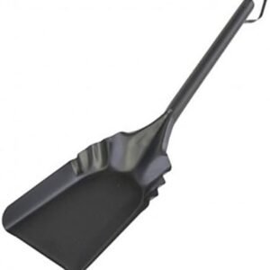 Rocky Mountain Goods Fireplace Shovel 17" - Heavy Gauge Steel - Heat Resistant Finish - Leather Hang Strap - Coal Shovel