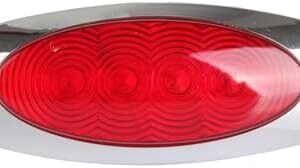 ECCPP Led Side Marker Lights Waterproof Sealed Chrome Surface Mount Amber Red Len Number of 10
