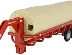 Big Country Toys Hay Trailer with Gooseneck Trailer Hitch, Fun Add-On for Farm Toys & Toy Trucks…