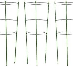 3 Pack Tomato Cages Plant Support Cages Trellis for Garden, 18 inch Cucumber Trellis Plant Stake with Adjustable Rings for Vegetables Flowers Fruit