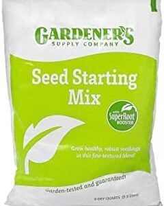 Gardeners Supply Company SuperRoot Booster Seed Starter Mix | Promotes Strong Roots & Boost Plant Growth | High Nutrients Plant Food for Seed Starting Trays and Planters - 9 Quarts