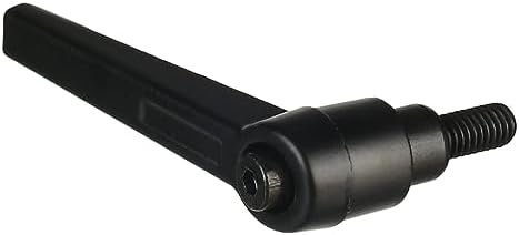 Push Button Locking Handle M6x12mm Male Thread Aluminum Alloy Adjustable Clamping Lever Handle with Male Threaded Stud for Machinery Welding Printing Equipment Black Tone - Image 5