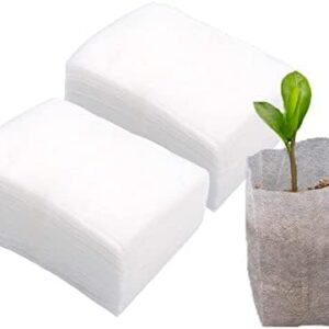 100Pcs Nursery Growing Bags,Non-Woven Fabric Seedlings Grow Bag for High Seedling Survival Rate,Plant Bags for Planting,Garden Seed Starters Pouch Small（4.2"x4.2"）