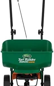 Scotts Turf Builder EdgeGuard Mini Broadcast Spreader for Seed,Fertilizer,Salt,Ice Melt, Holds up to 5,000 sq.ft. Product