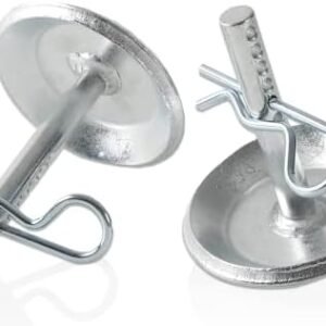 (2-Pack) Replacement Snow Plow Skid Shoes - Replaces Part ATV UTV Polaris K-Plow Nos 2205071 and 2208864 - Hardened Steel Snow Plow Non-Slip Base - with Quick-Release Cotter Pins