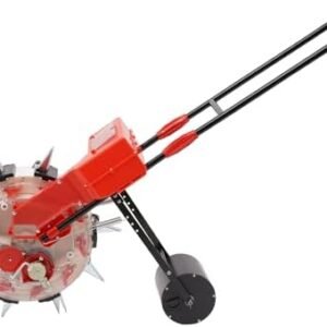 OUKANING Manual Seeder Hand-Push Garden Seeder Roller Seeding and Fertilizer Applicator, Row Planter Corn Planter Seeder for Soy Peanut Corn Cotton Soybean, 6.3in Spacing (10 nozzles)